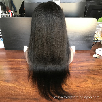 Top quality brazilian virgin hair wigs, dyeable natural color wigs human hair, kinky straight lace front brazilian hair wig